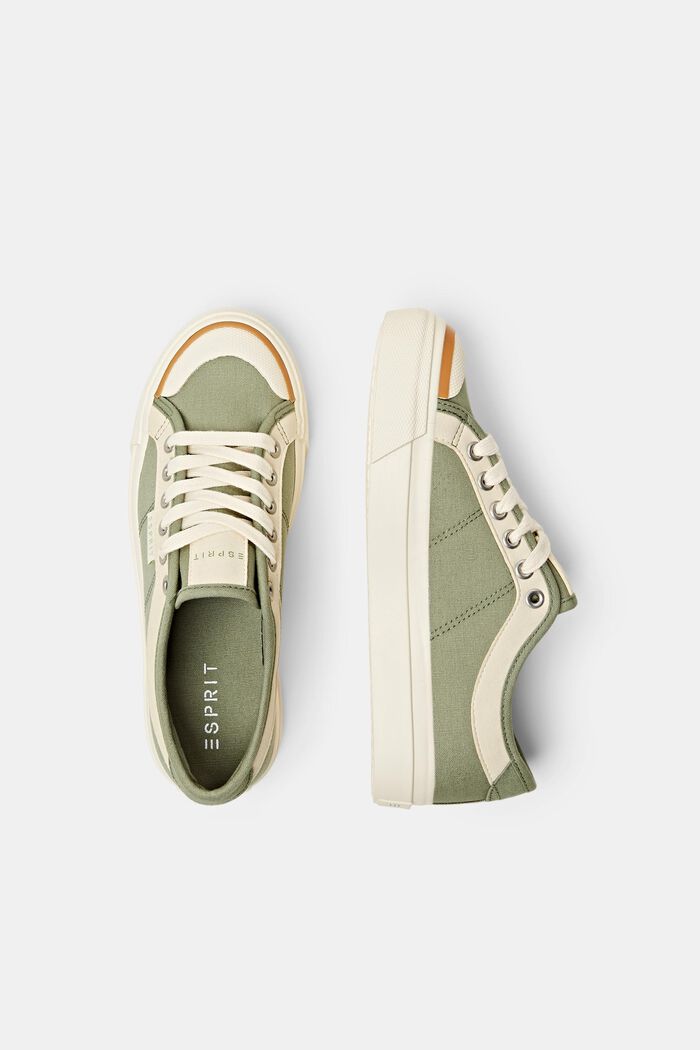 Sneakers mit Plateausohle, KHAKI GREEN, detail image number 5