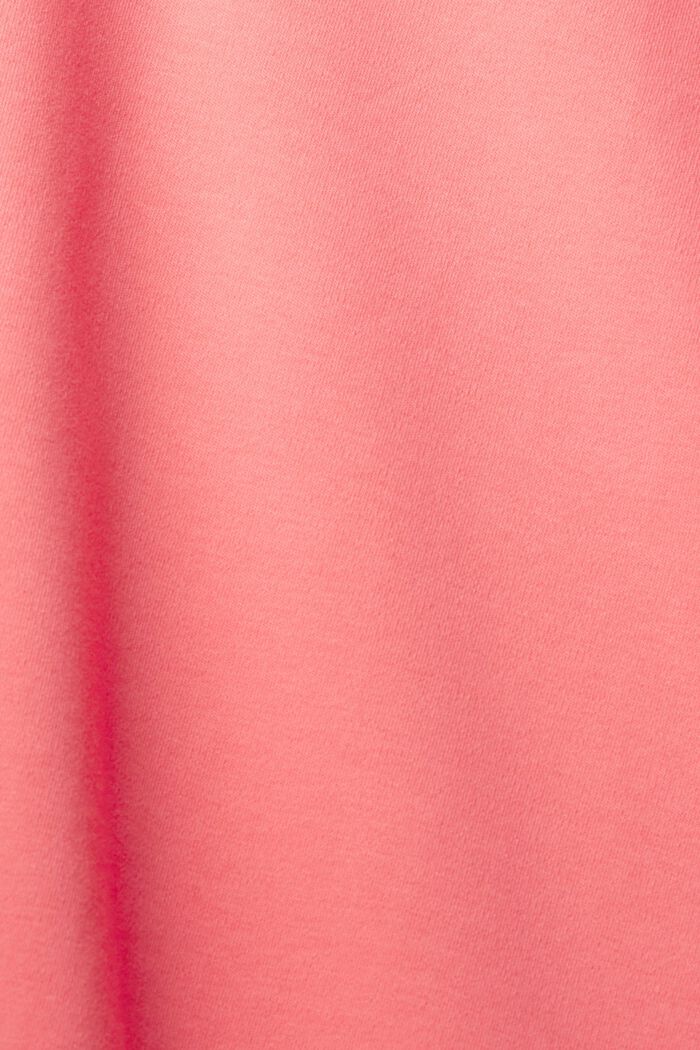 Jersey-Kleid aus Baumwollstretch, CORAL RED, detail image number 4