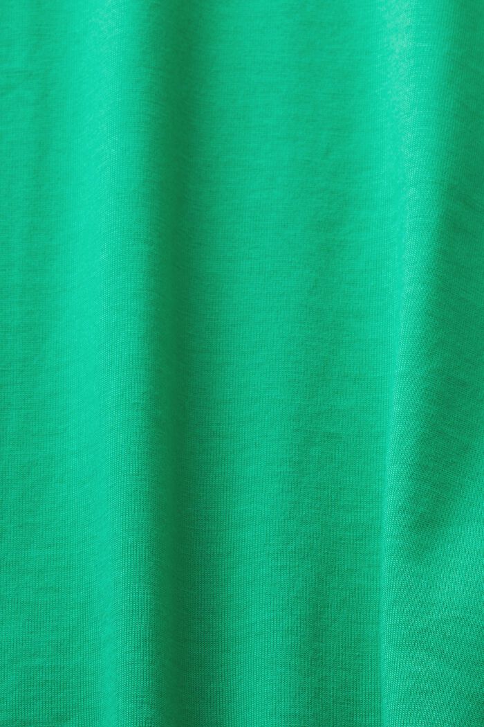 T-Shirt aus Pima-Baumwolle mit Logostickerei, GREEN, detail image number 5