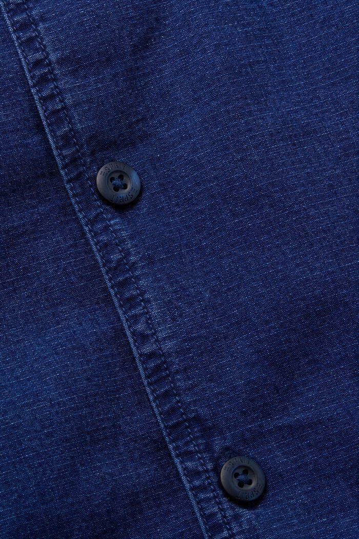Kurzärmliges Jeanshemd, 100 % Baumwolle, BLUE DARK WASHED, detail image number 6