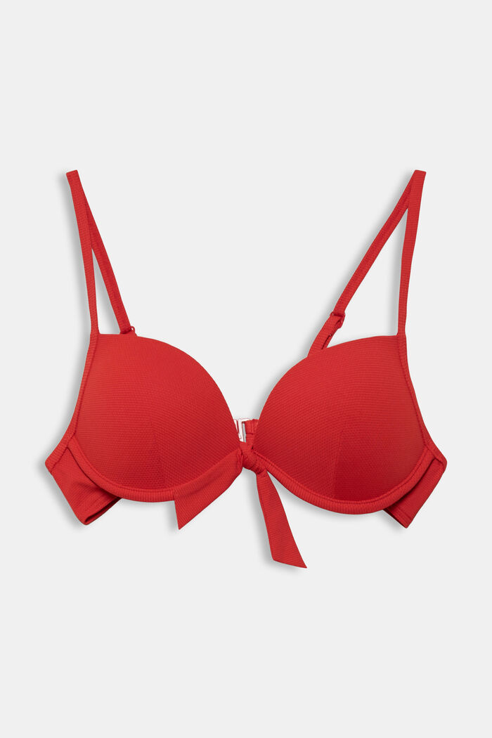 Recycelt: Bügel-Bikini mit Struktur, RED, detail image number 1