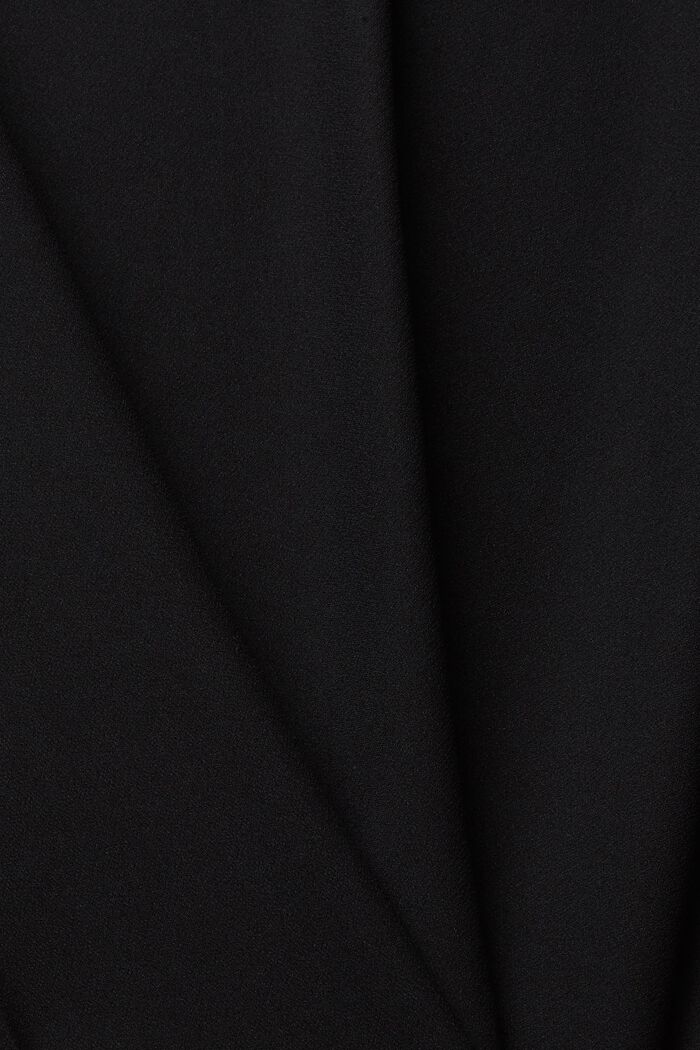 Stretch-Bluse mit offenen Kanten, BLACK, detail image number 6