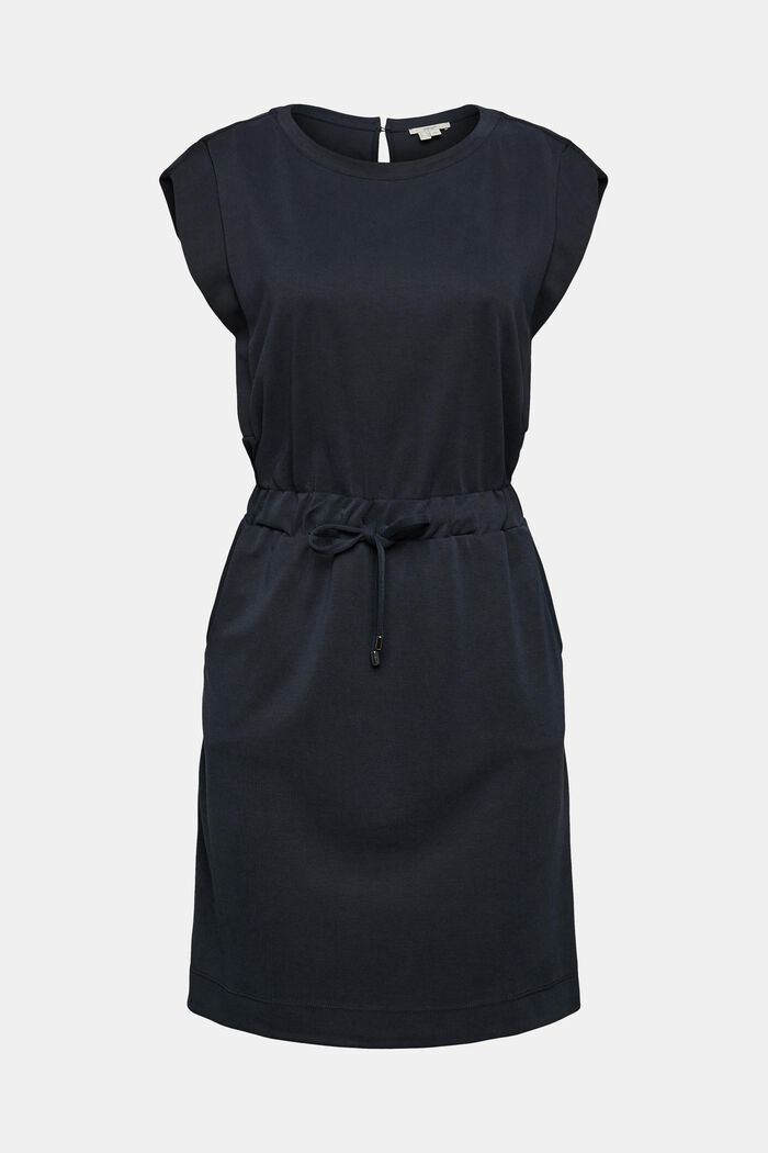 Mit TENCEL™: Kleid mit Kordelzug, BLACK, detail image number 2