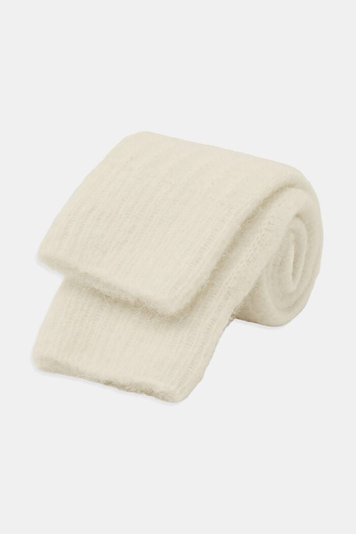 Socken aus Wolle-Alpaka-Mix, OFF WHITE, detail image number 1
