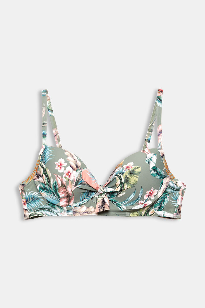 Recycelt: Bügel-Bikini mit Tropical-Print, LIGHT KHAKI, detail image number 4