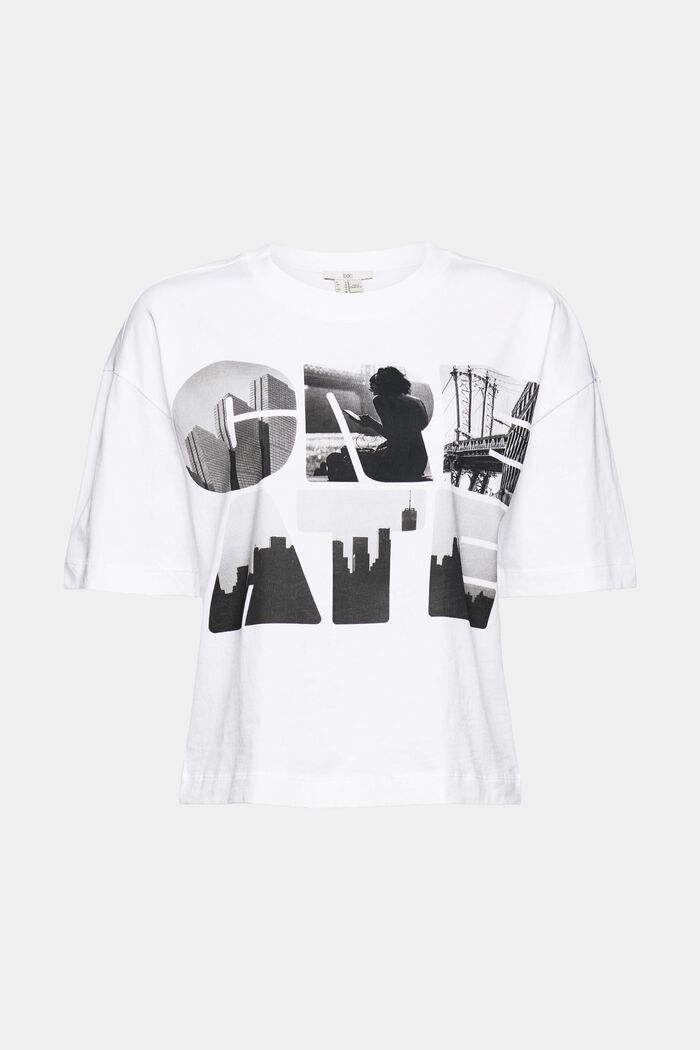 T-Shirt mit Print, WHITE, detail image number 6