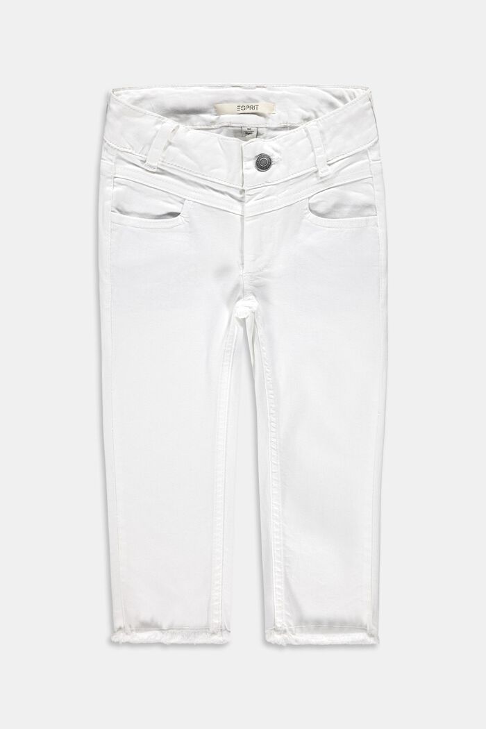 Capri-Jeans mit Verstellbund, WHITE, detail image number 0