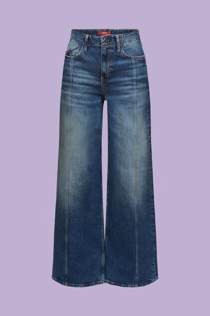 Retro-Jeans mit hohem Bund und weitem Bein