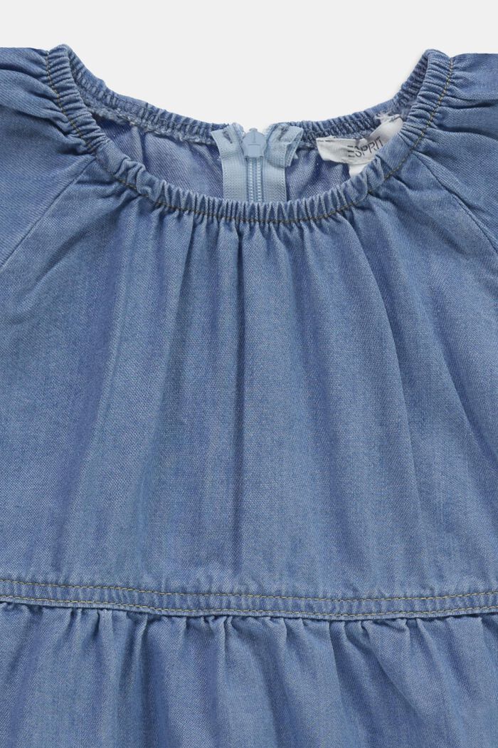 Jeanskleid mit Flügelärmeln, BLUE BLEACHED, detail image number 2