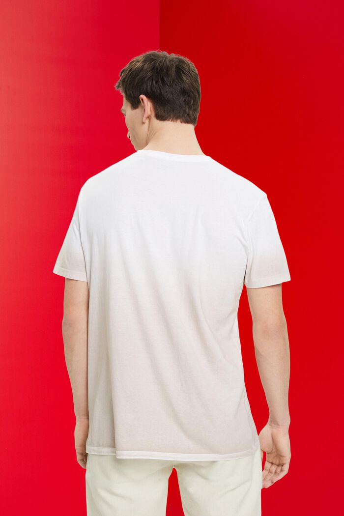Zweifarbig blass gefärbtes T-Shirt, WHITE, detail image number 3