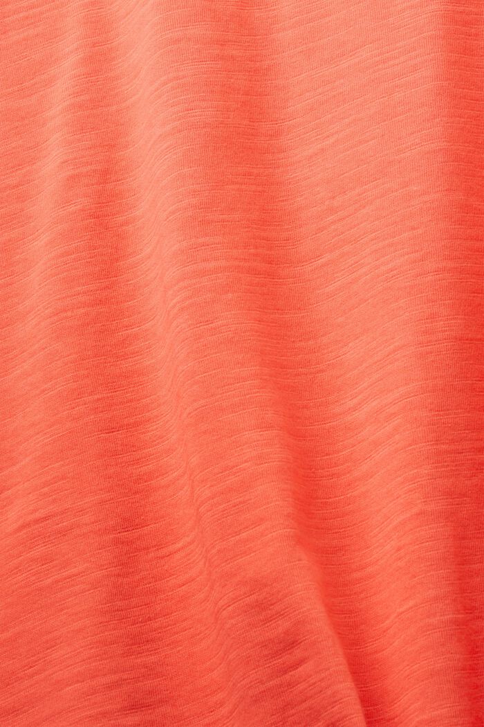 Jersey-Longsleeve, 100 % Baumwolle, CORAL RED, detail image number 4