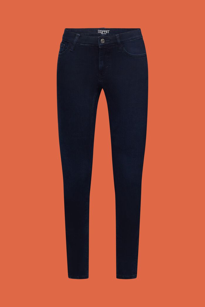 Skinny Jeans mit mittlerer Bundhöhe, BLUE BLACK, detail image number 6