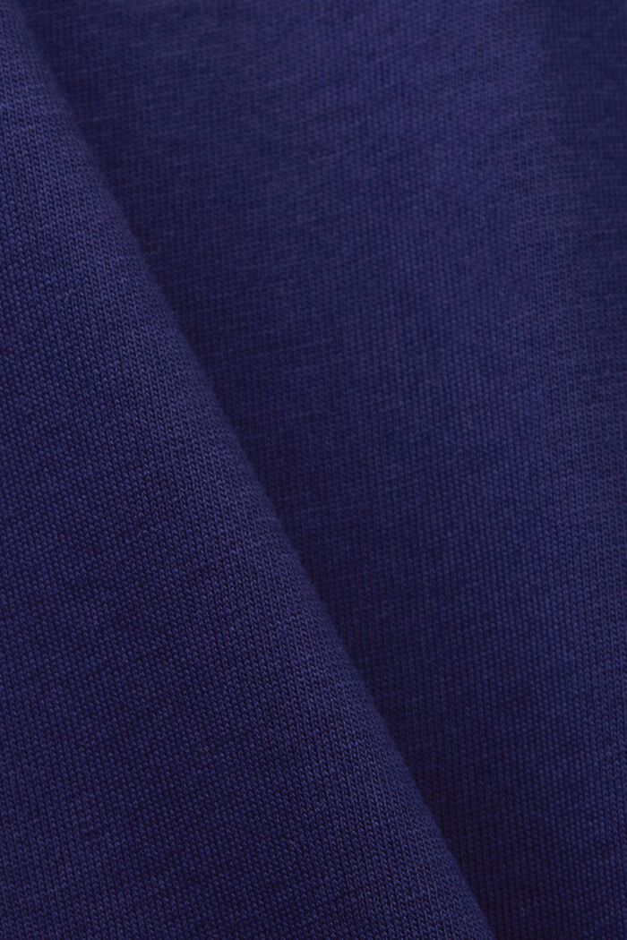 Jersey-T-Shirt mit kontrastfarbenen Säumen, DARK BLUE, detail image number 5