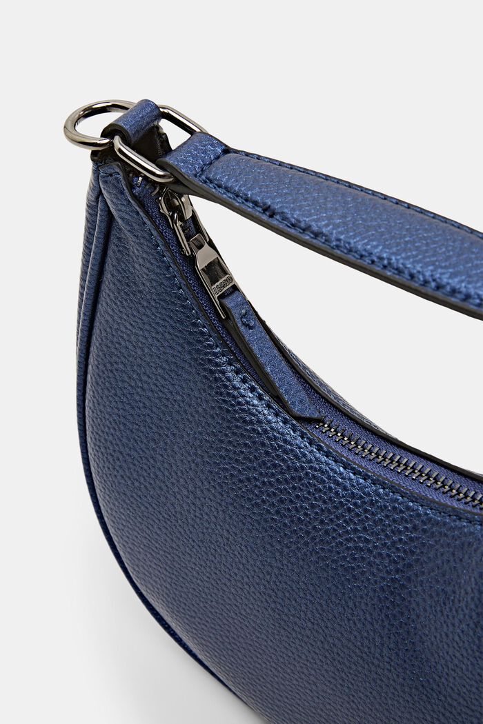 Halbmondförmige Tasche in Lederoptik, DARK BLUE, detail image number 1