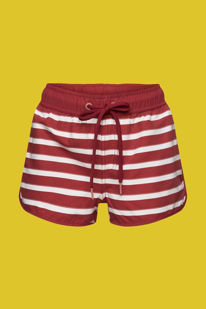 Gestreifte Beach-Shorts, DARK RED, detail image number 5