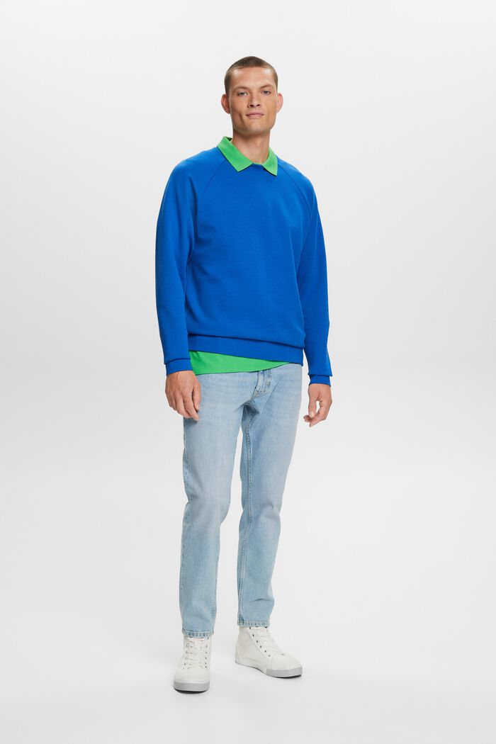 Klassisches Sweatshirt, Baumwollmix, BRIGHT BLUE, detail image number 1