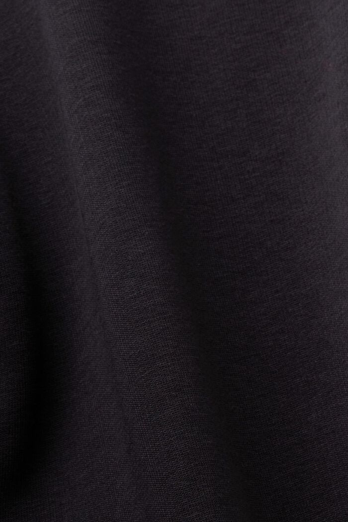 Mini-Sweatshirt-Kleid mit Rüschen, BLACK, detail image number 5