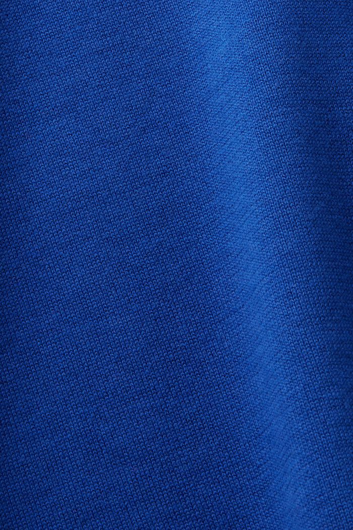 Kurzärmliger Pullover mit Rundhalsausschnitt, BRIGHT BLUE, detail image number 4