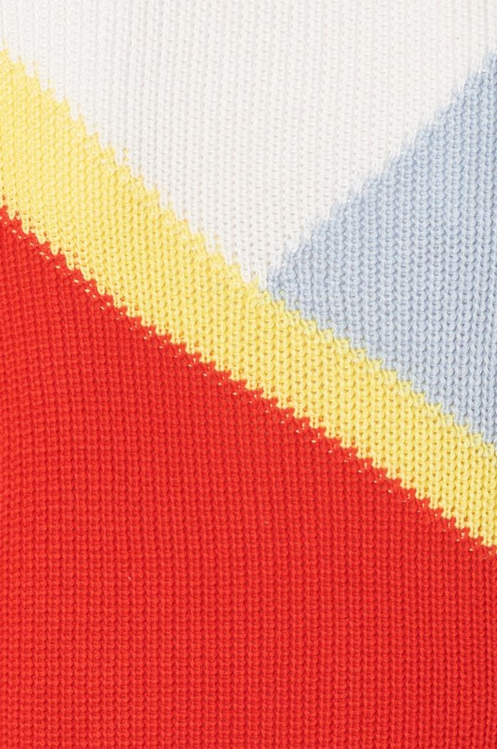 Strickpullover im Colorblock-Design, Bio-Baumwolle, RED, detail image number 3