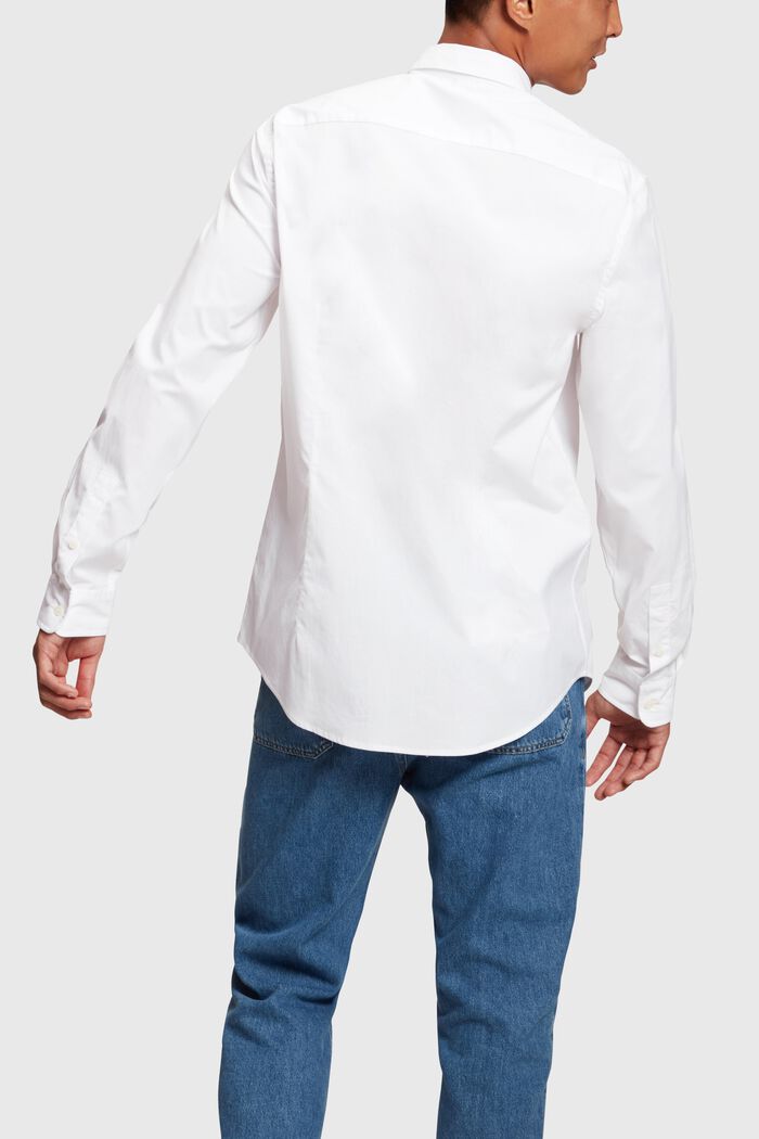 Slim-Fit-Hemd aus Popeline mit Delfin-Aufnäher, WHITE, detail image number 1