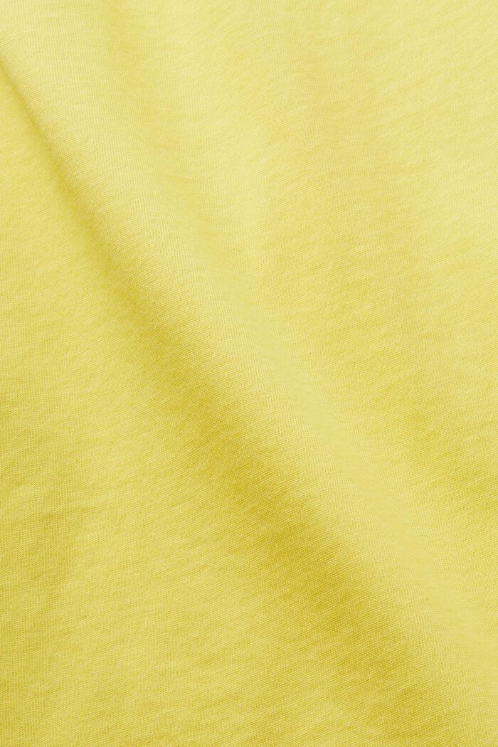 T-Shirt mit tonalem Print, 100 % Baumwolle, DUSTY YELLOW, detail image number 6