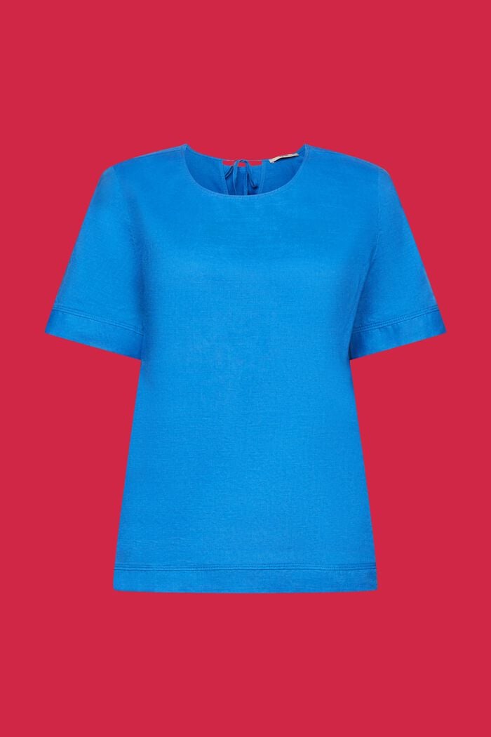 Bluse mit Tropfenverschluss, BRIGHT BLUE, detail image number 6