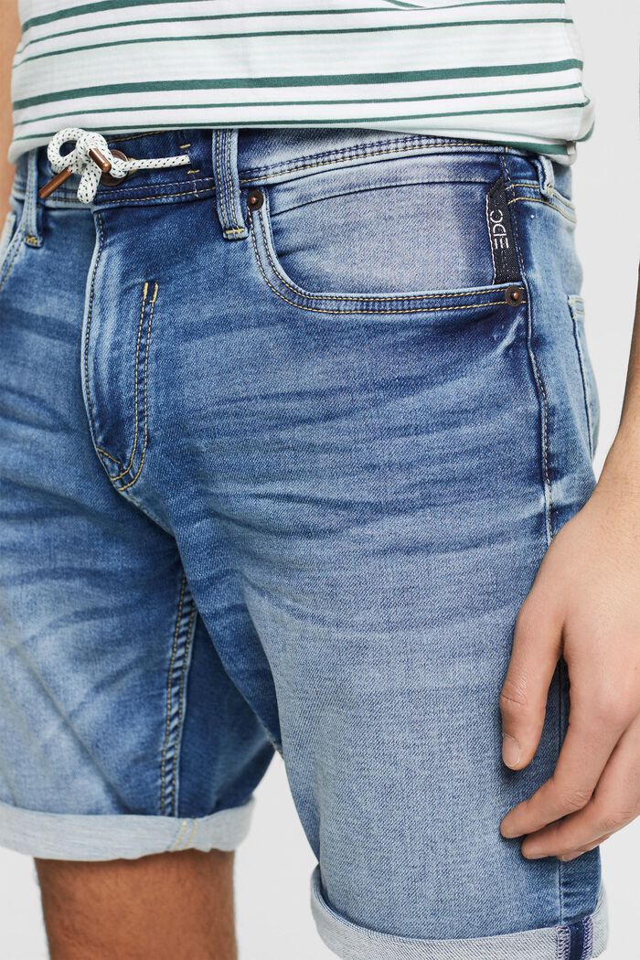Kurze Jeans-Shorts mit Kordelzug, BLUE LIGHT WASHED, detail image number 2