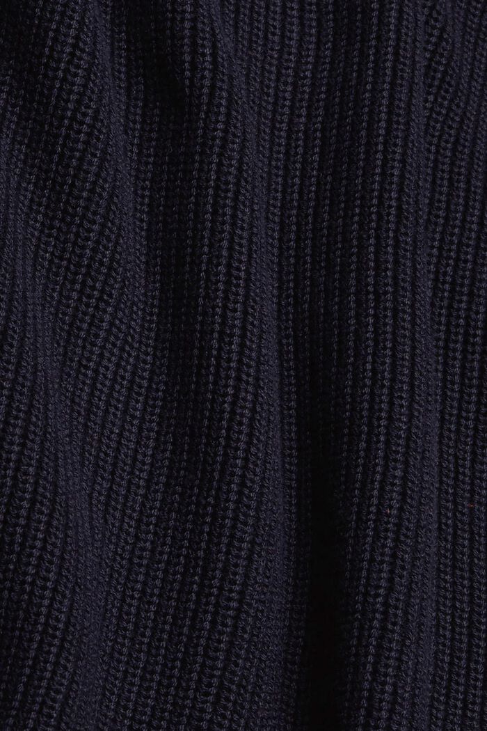 Langer Pullover aus Baumwoll-Mix, NAVY, detail image number 4