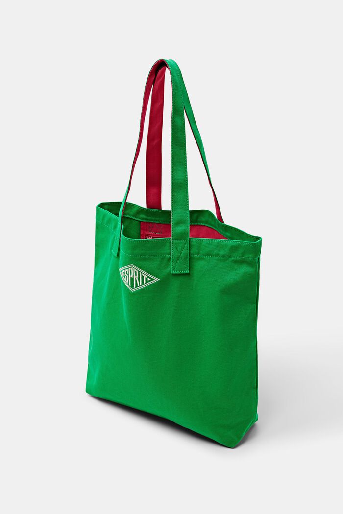 Tote Bag aus Baumwolle mit Logo, GREEN, detail image number 3