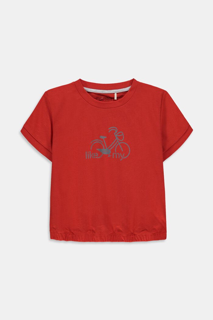 T-Shirt mit reflektierendem Print, RED, overview