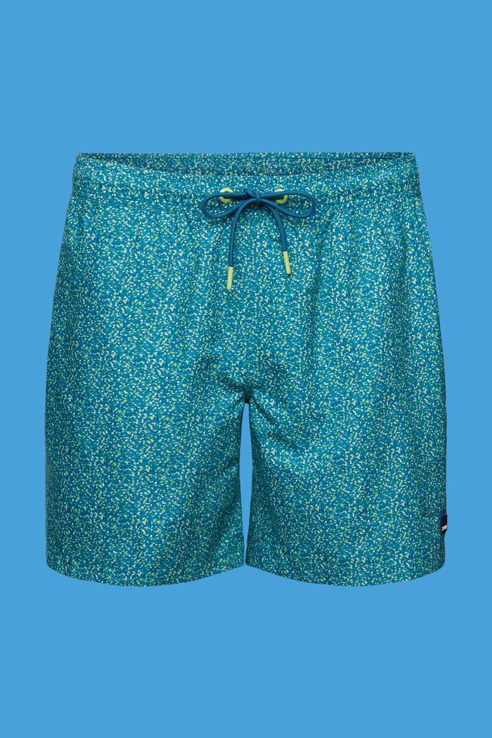 Badeshorts mit Allover-Muster, TEAL BLUE, detail image number 5