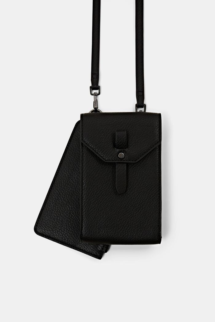 Crossbody Bag mit Geldbörse und Handytasche, BLACK, detail image number 0