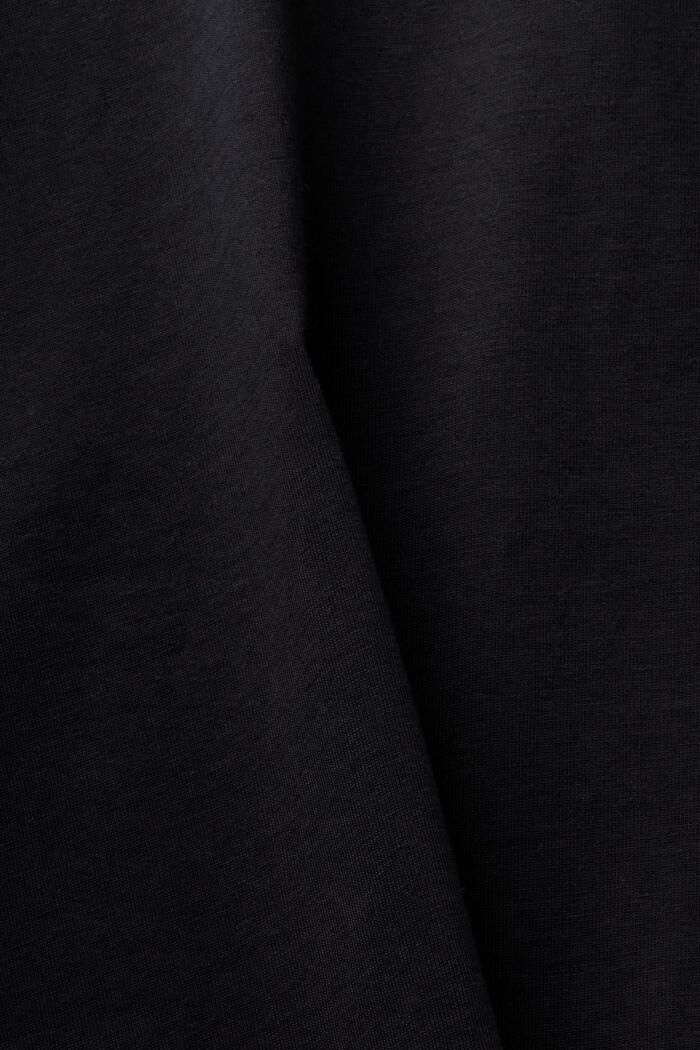 T-Shirt mit V-Ausschnitt, BLACK, detail image number 5