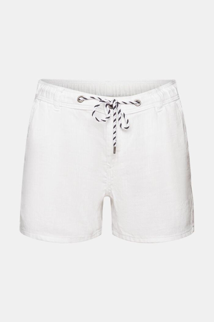 Twill-Shorts, 100 % Baumwolle, WHITE, detail image number 8