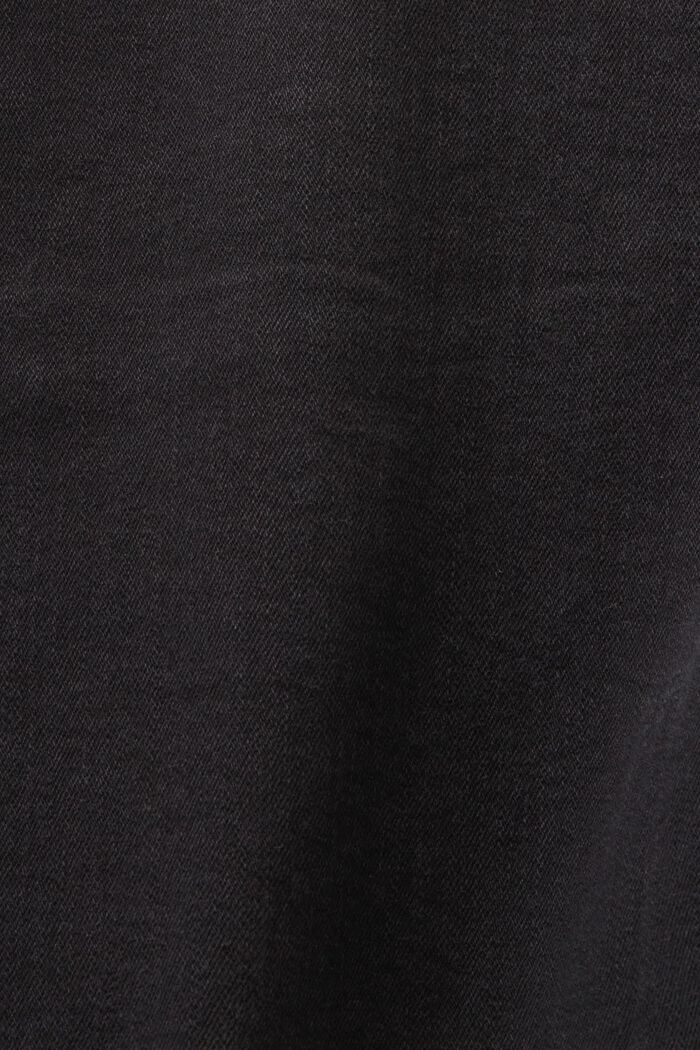Gerade geschnittene Jeansshorts, BLACK DARK WASHED, detail image number 6