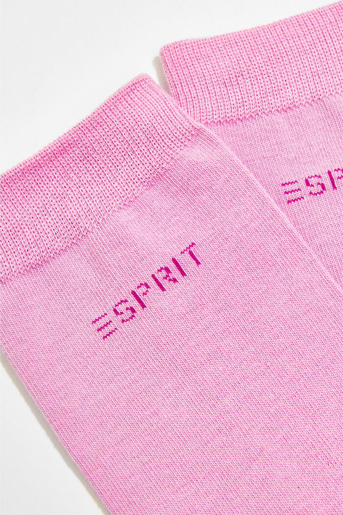 Socken im Doppelpack mit eingestricktem Logo, Bio-Baumwolle, ORCHID, detail image number 1