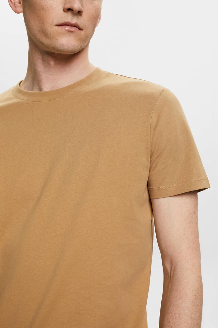 T-Shirt im Slim Fit aus Baumwolle, BEIGE, detail image number 2
