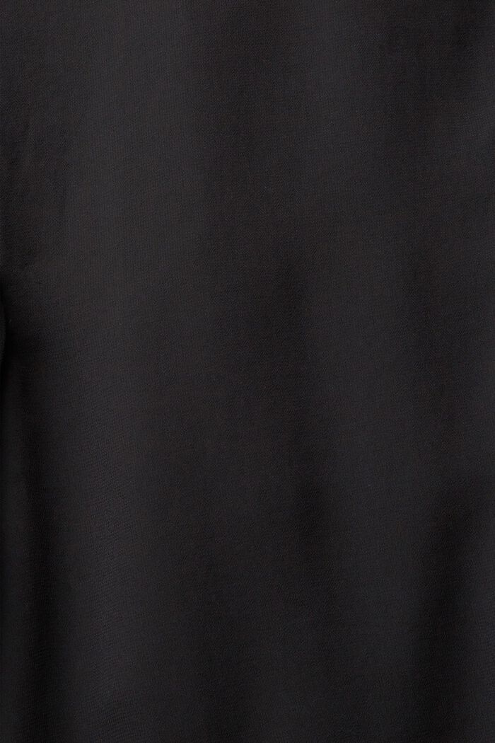 Leger geschnittene Chiffonbluse, BLACK, detail image number 5