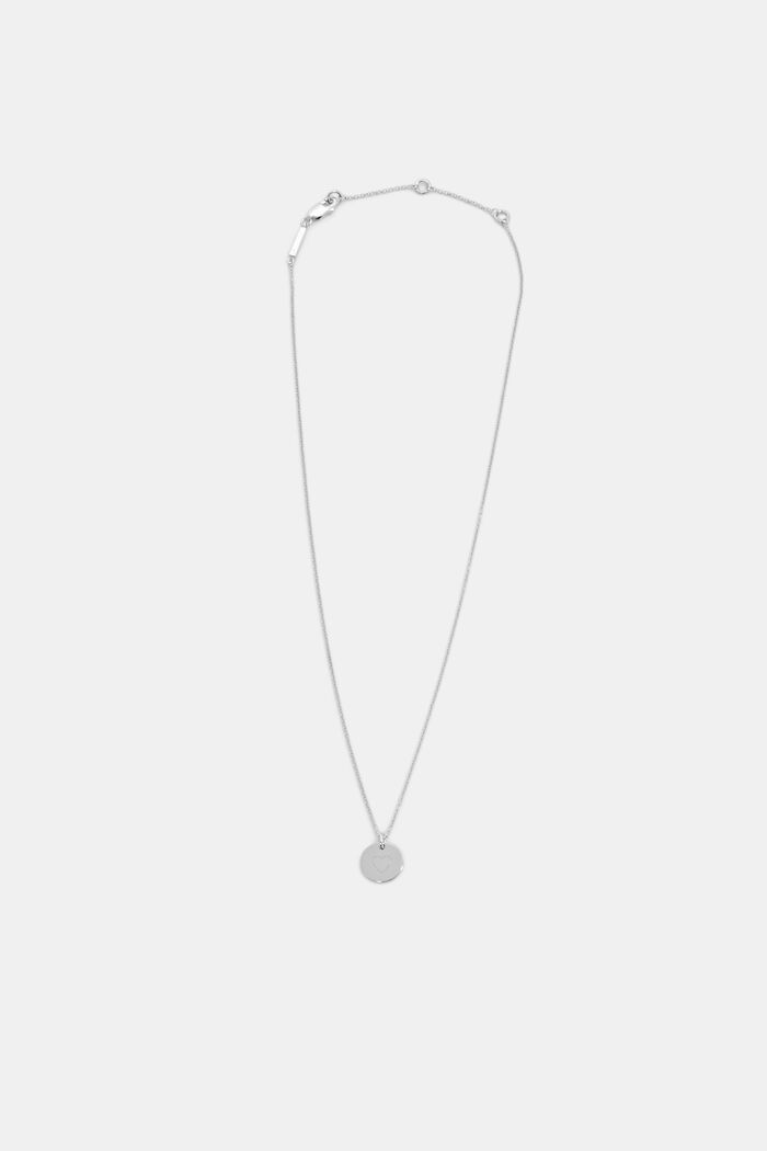 Halskette aus Sterling Silber mit graviertem Anhänger, SILVER, detail image number 0
