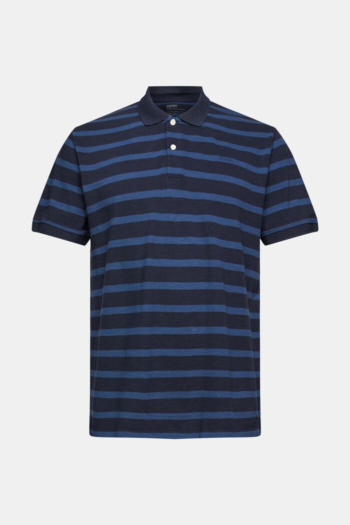Polo-Shirt mit Streifen, NAVY, overview