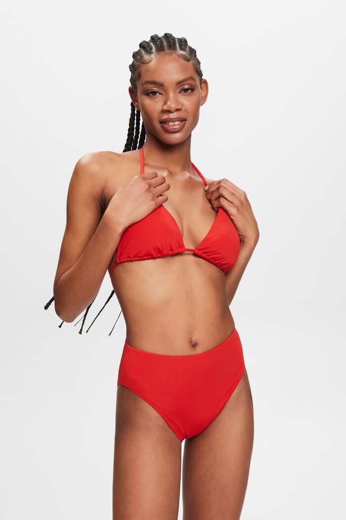 Bikinihose mit mittlerem Bund, DARK RED, detail image number 0