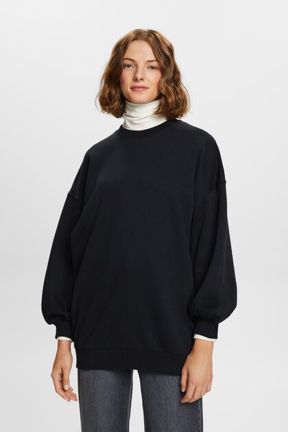 Fleece-Sweatshirt mit Rundhalsausschnitt