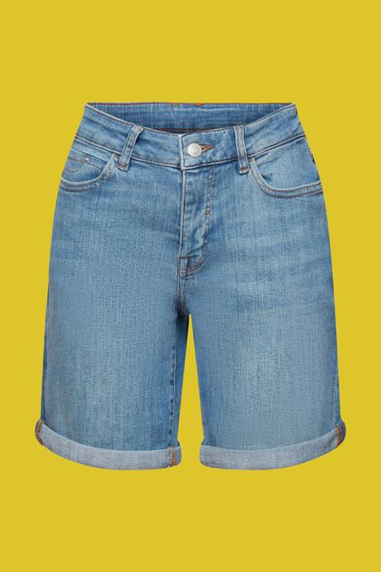 Jeans-Shorts mit Stretch, BLUE LIGHT WASHED, overview
