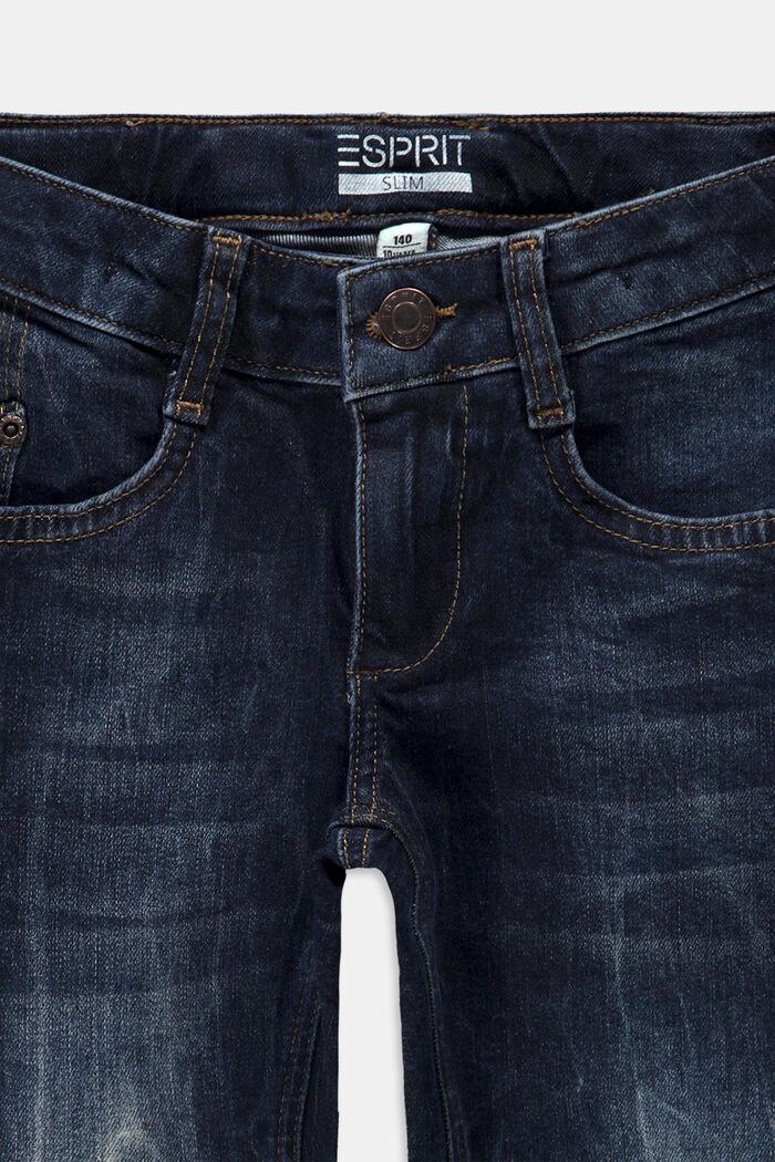 Jeans mit Verstellbund, BLUE DARK WASHED, detail image number 2