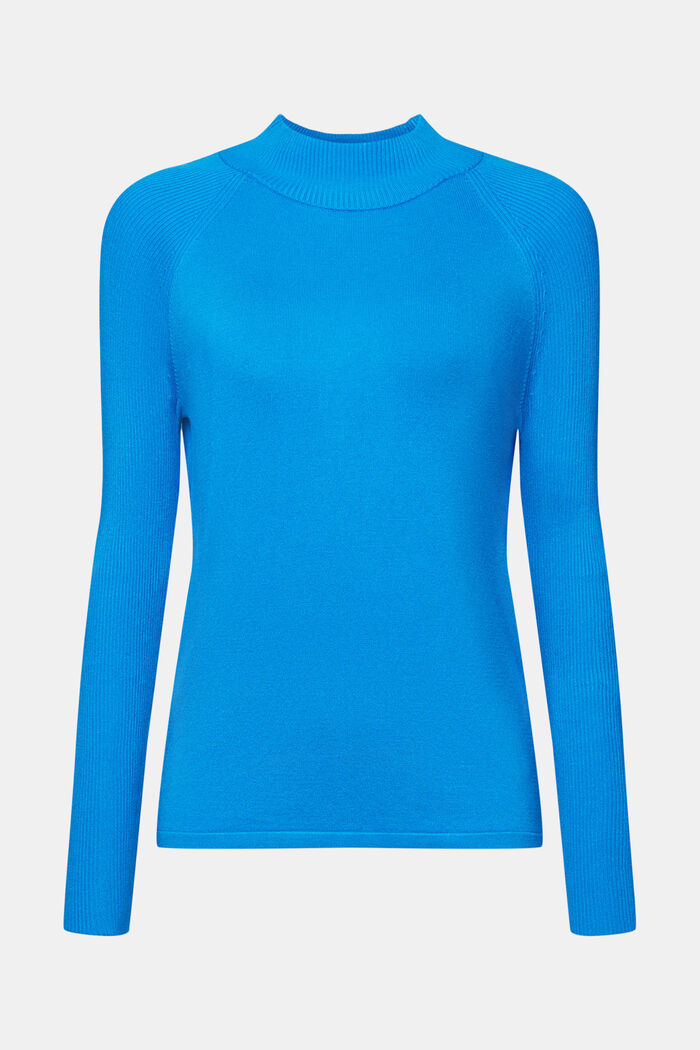 Pullover mit Stehkragen, LENZING™ ECOVERO™, BLUE, detail image number 6