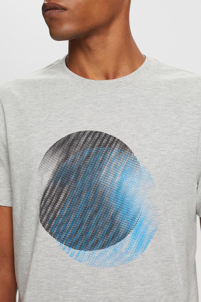Rundhals-T-Shirt mit Print vorne, LIGHT GREY, detail image number 2