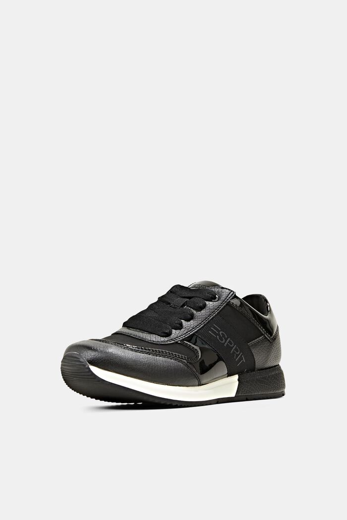 Sneakers in Lederoptik, BLACK, detail image number 2