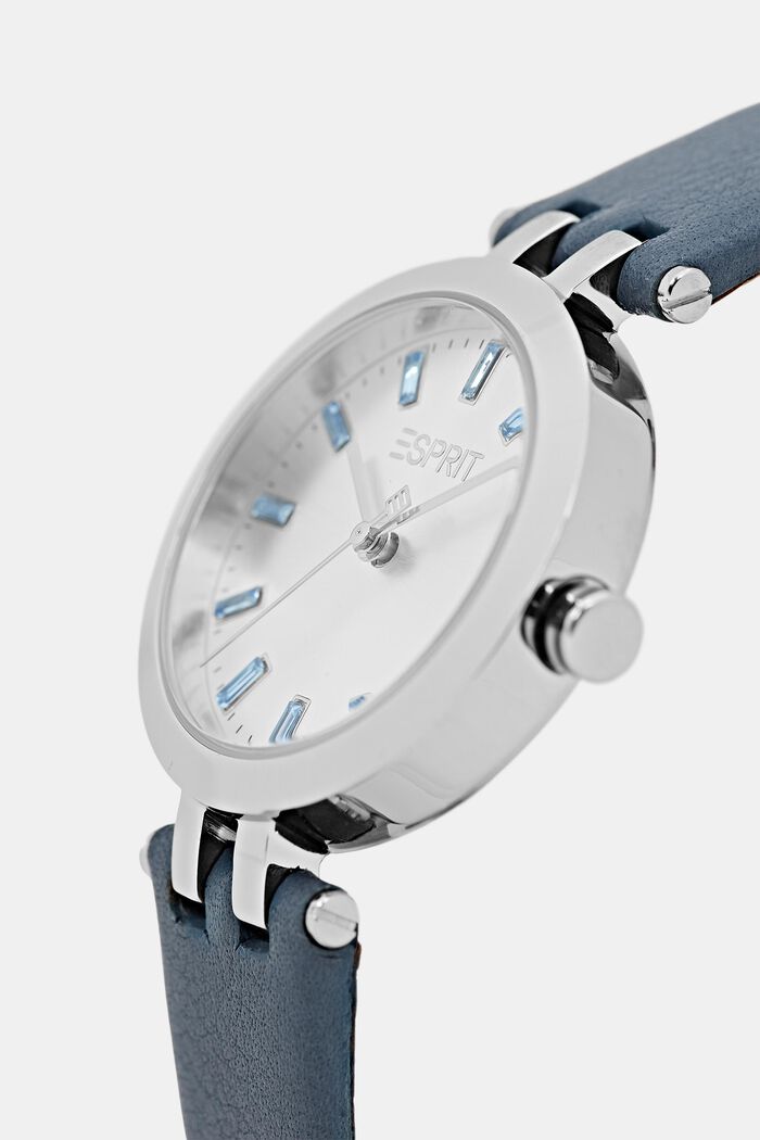 Uhr mit Lederarmand, BLUE, detail image number 1