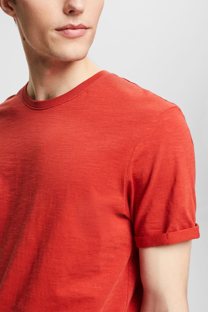 T-Shirt aus 100& Baumwolle, RED ORANGE, detail image number 1