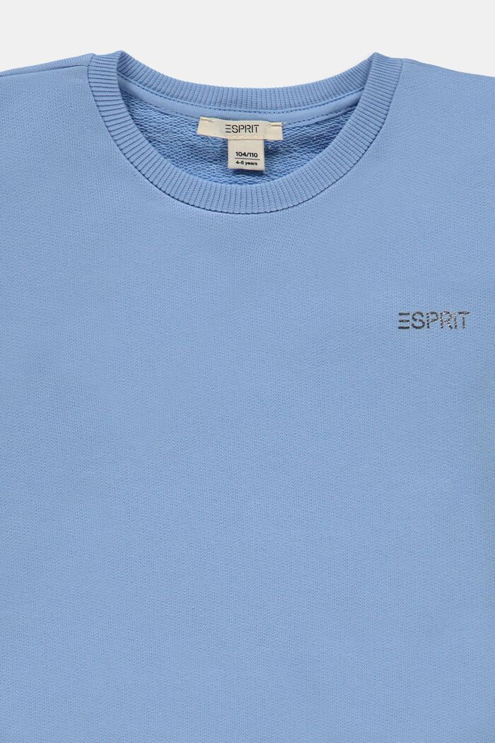 Sweatshirt mit glänzendem Logo, 100% Baumwolle, BRIGHT BLUE, detail image number 2
